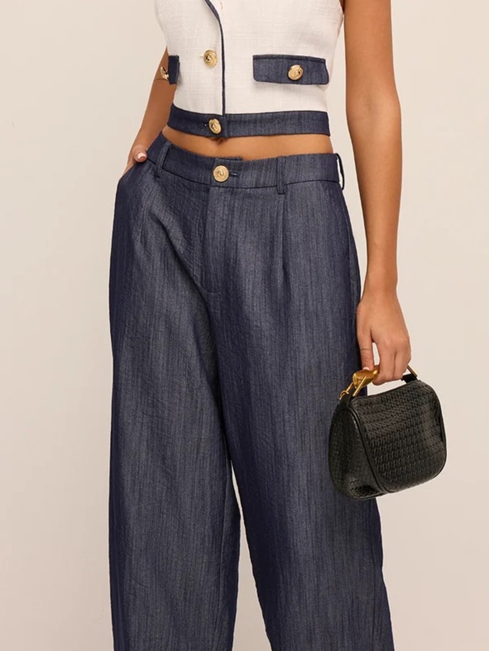 NWOT 🦋 Commense High Waisted Denim Pants - Picture 3 of 12